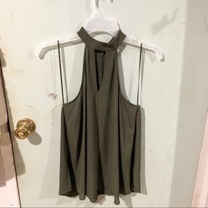 Express olive green dressy top